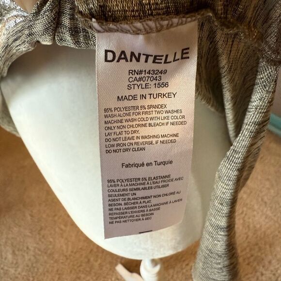 Dantelle Shimmering Silver Short Sleeve Top - Picture 9 of 9